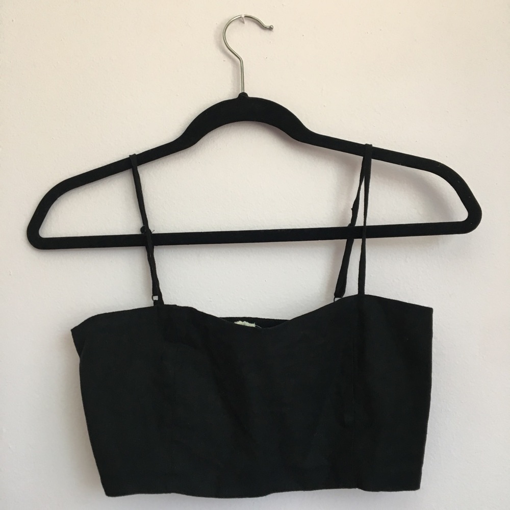 brandy melville black crop top